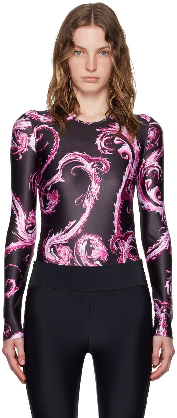 Black & Pink Chromo Couture Bodysuit