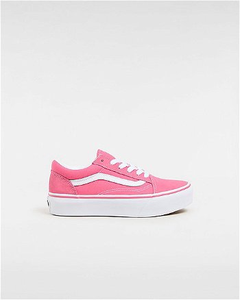 Vans Youth Old Skool Platform Shoes (8-14 Years) (honey Suckle) Youth Pink, Size 2.5 VN0009PDG3X