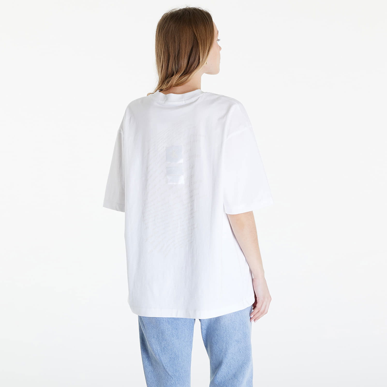 Jeans Warp Logo Boyfriend T-Shirt White