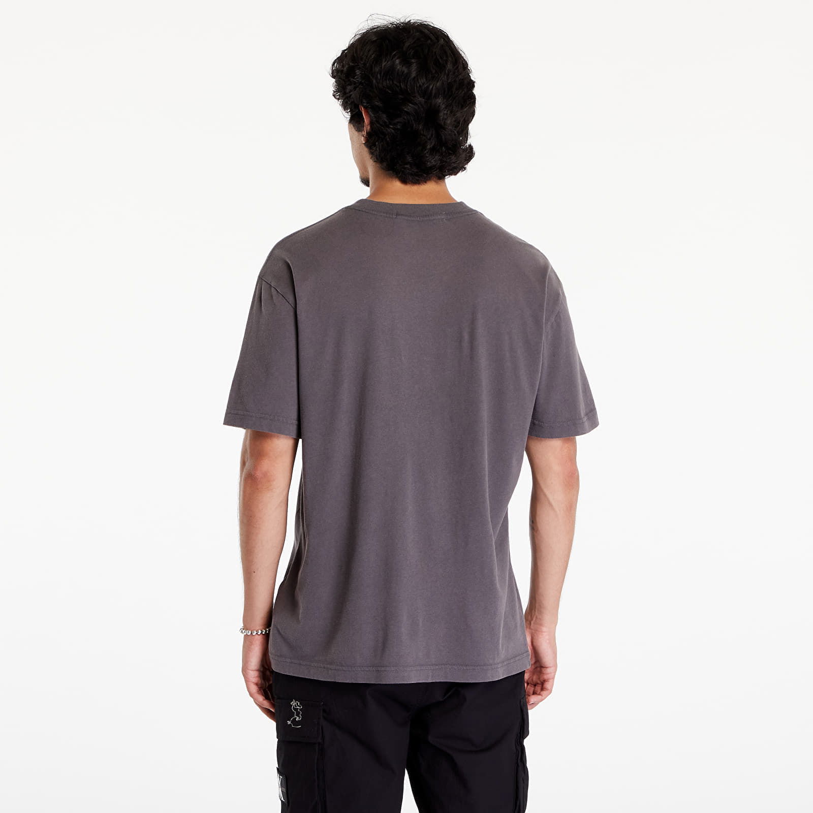 Washed Monologo Short Sleeve Tee Gray