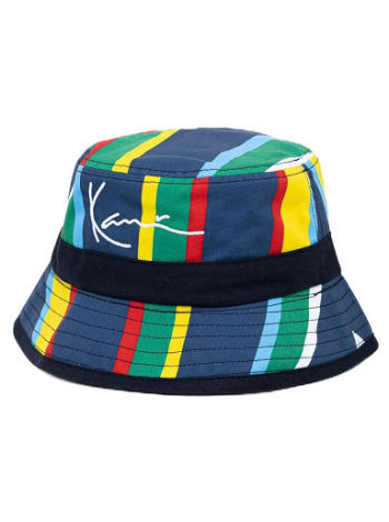 Karl Kani Signature Reversible Stripe Bucket Hat 7015522