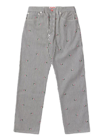 KENZO Rinse Striped Suisen Relaxed Jeans FD55DP4066J1.DM