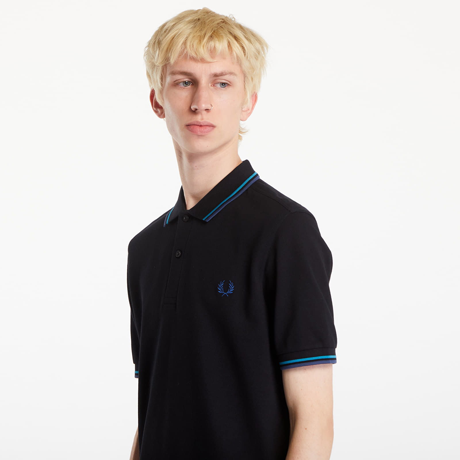 The Twin Tipped Polo T-Shirt Black/ Cybl/ Midnight Blue