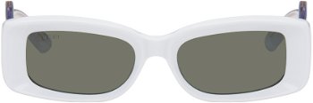 Gucci Gucci White Rectangular Sunglasses GG1528S