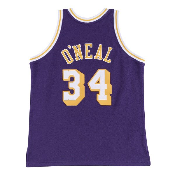 LA Lakers 1996-97 Shaquille O'Neal Reversed Fleece Swingman Jersey