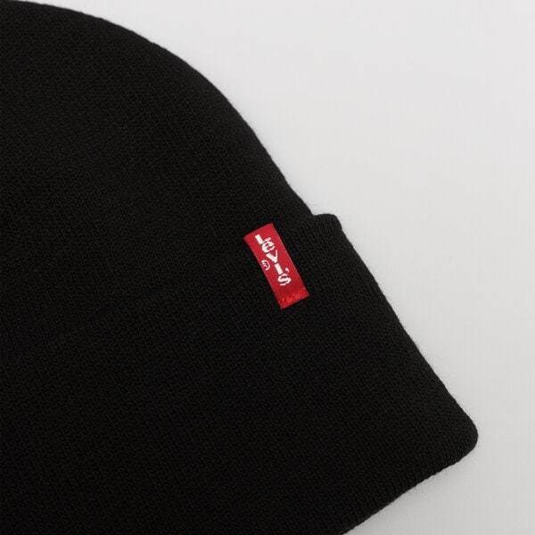 Slouchy Red Tab Beanie