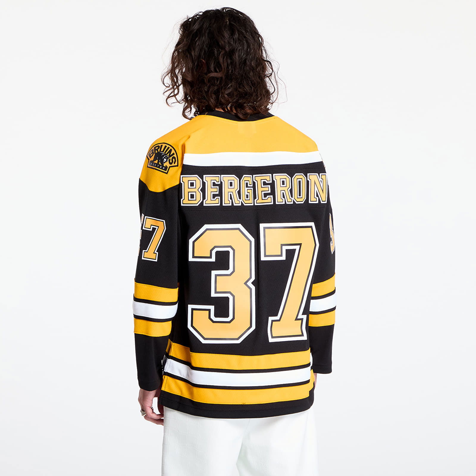 Boston Bruins 37 Patrice Bergeron NHL Stanley Cup Jersey Black/ Yellow Black/ Yellow