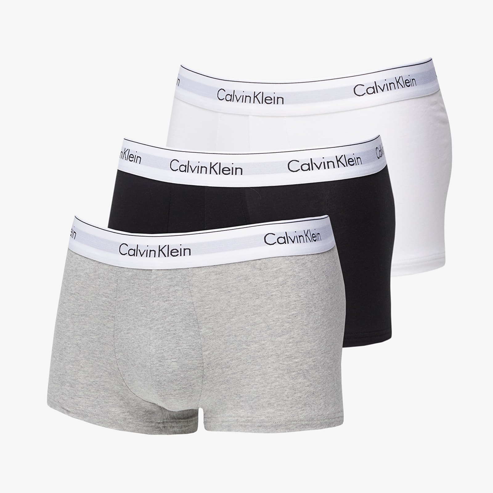 Modern Cotton Stretch Low Rise Trunk 3-Pack "Black/ White/ Grey"