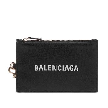 Balenciaga Logo Leather Passport Holder Lanyard 616015-1IZI3-1090