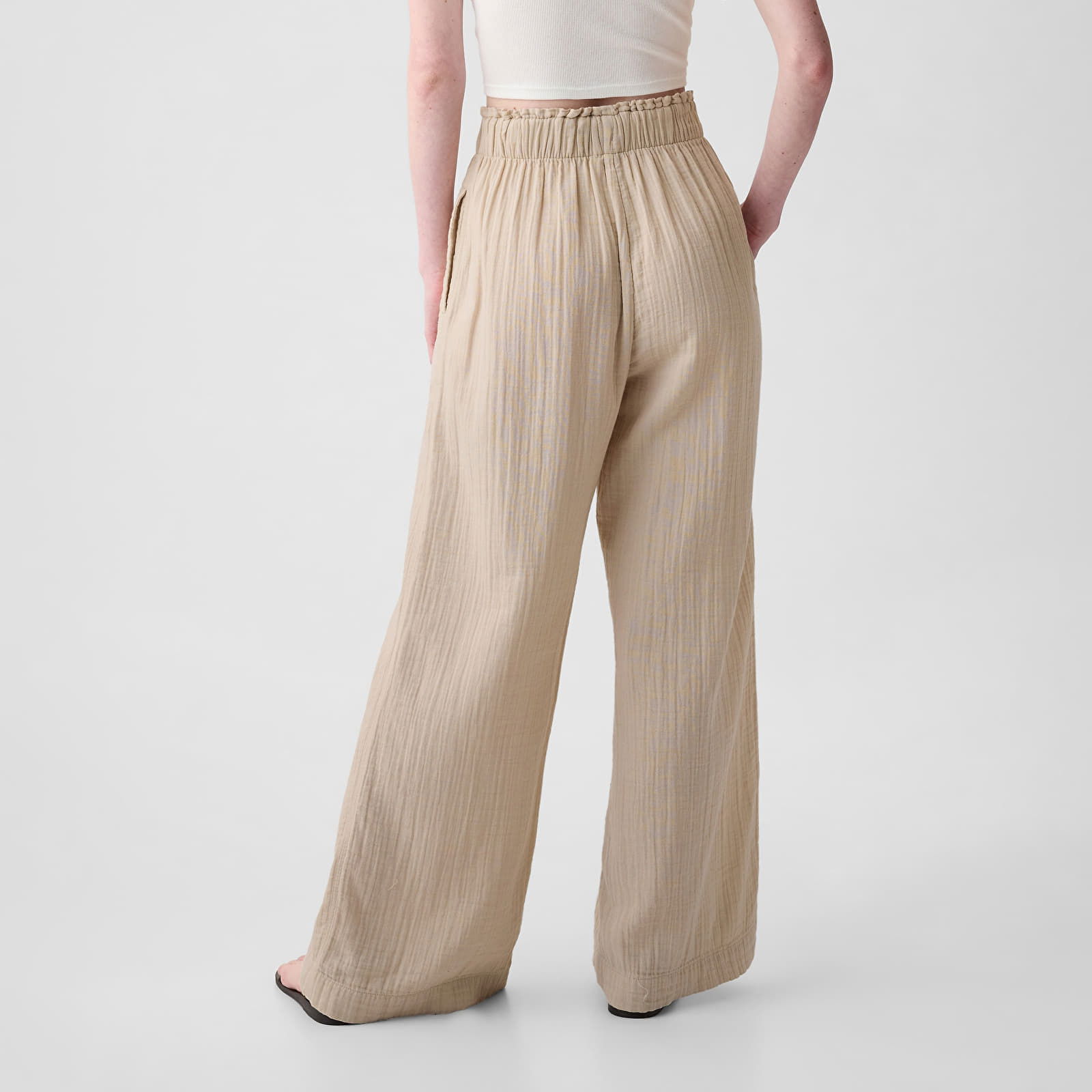 Gauze Wide Leg Pants Bedrock