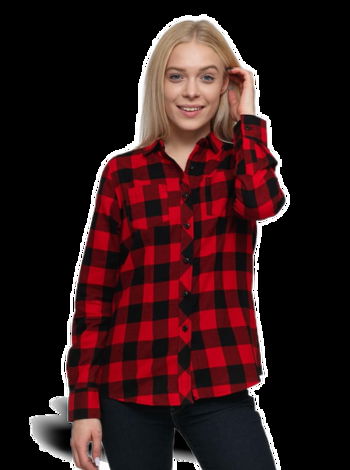 Urban Classics Ladies Turnup Checked Flanell Shirt tb1280 Black/ Red