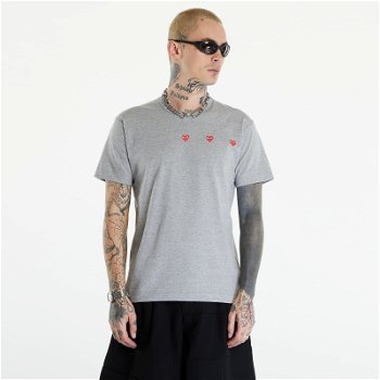 Comme des Garçons PLAY Short Sleeve Logo Print T-Shirt UNISEX Grey AXT337 grey