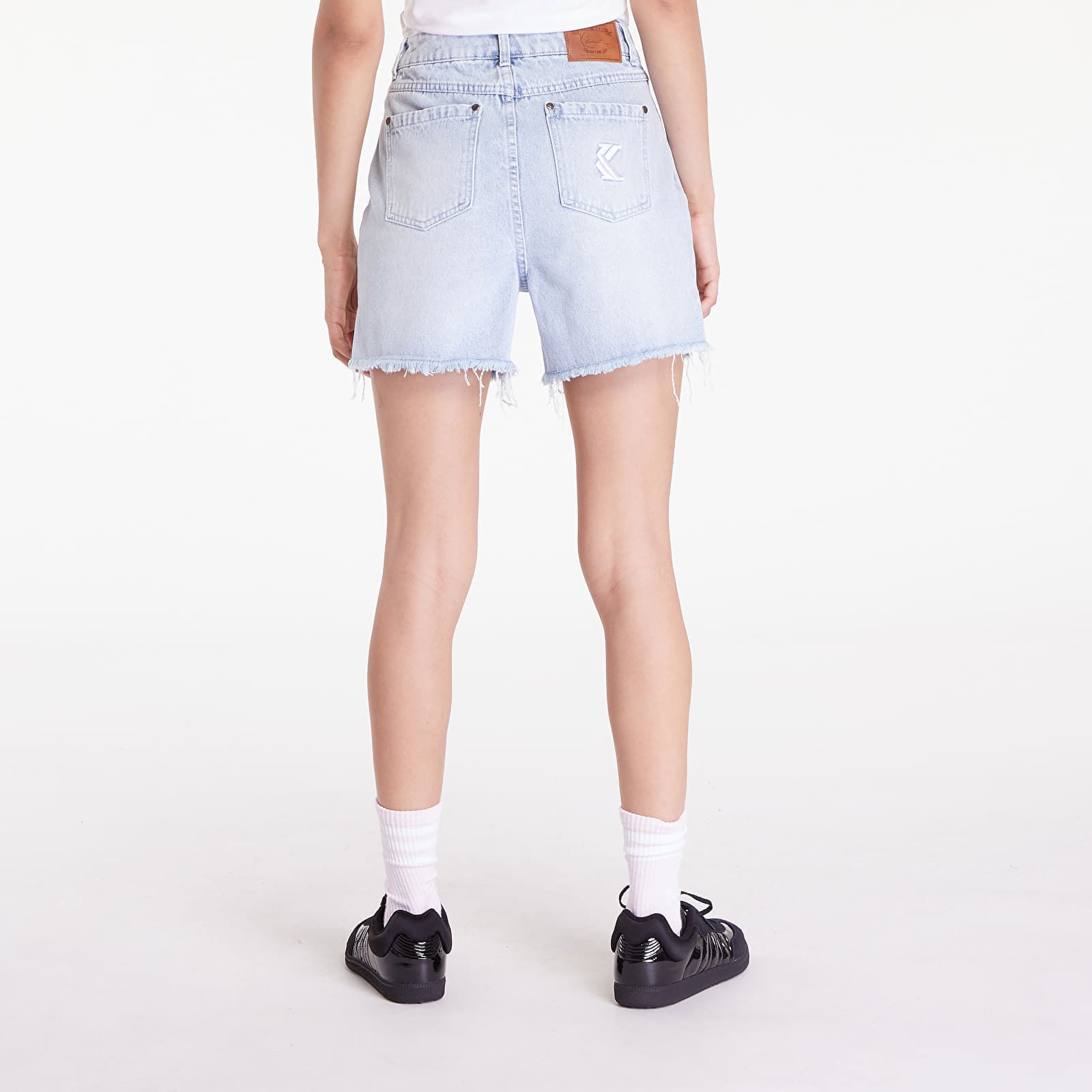 Og Slit Denim Shorts Light Blue