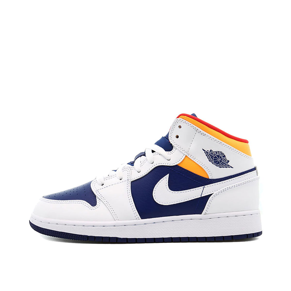 Air Jordan 1 Mid GS "White Deep Royal Blue"