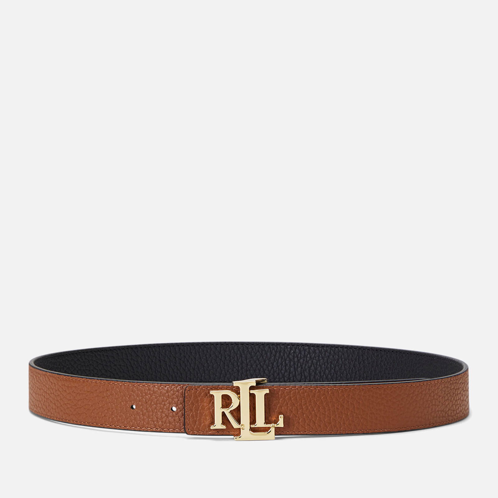 Lauren Ralph Lauren Women's Reversible 30 Medium Belt - Black/Lauren Tan - S