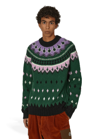 Moncler Jacquard Wool and Alpaca Sweater 9C00001M2865 876
