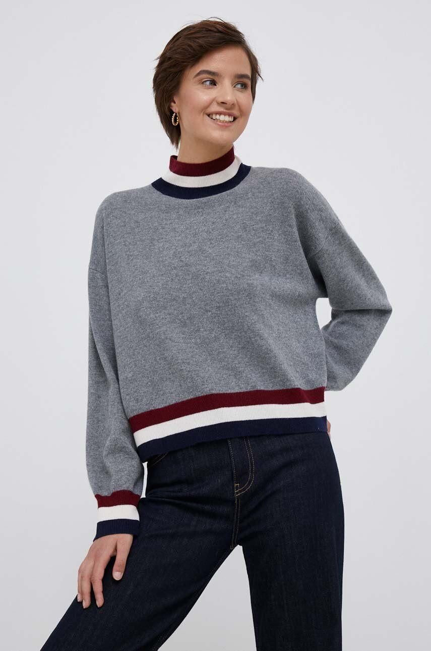 Woll Pullover Mock Neck