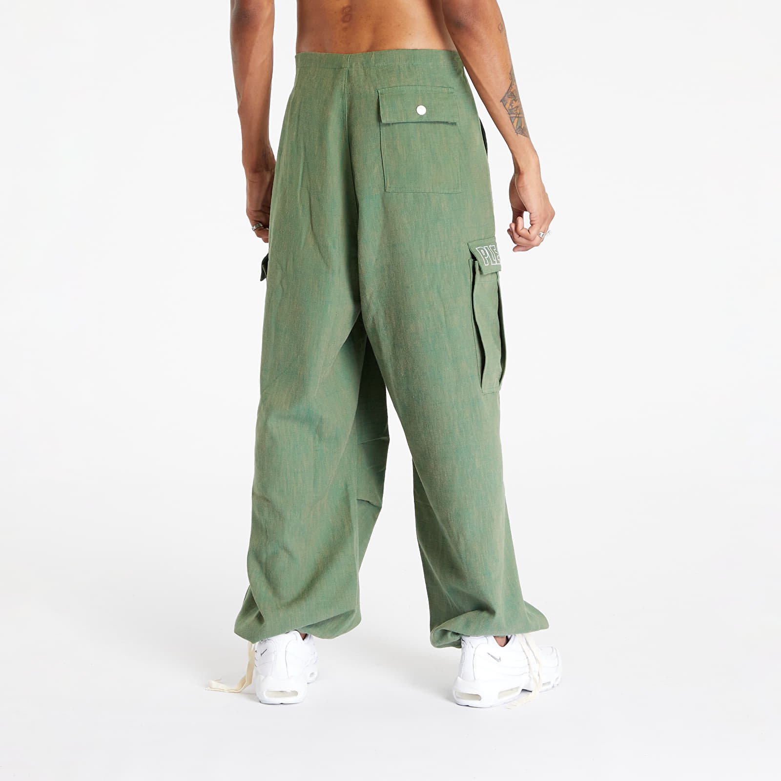 Visitor Wide Fit Cargo Pants Green