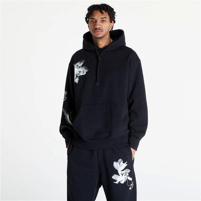 Graphic French Terry Hoodie UNISEX Black