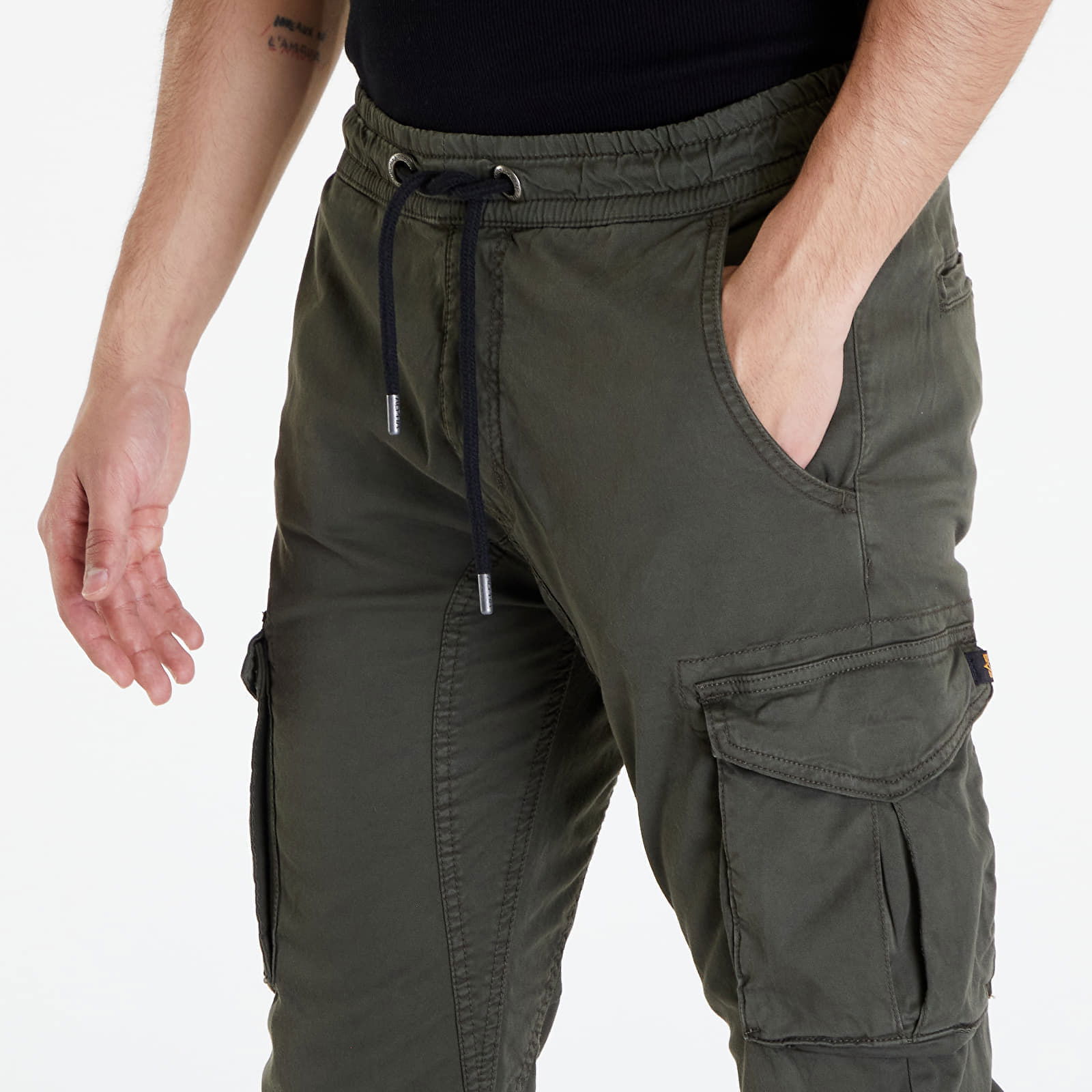 Cotton Twill Jogger Grey/ Black