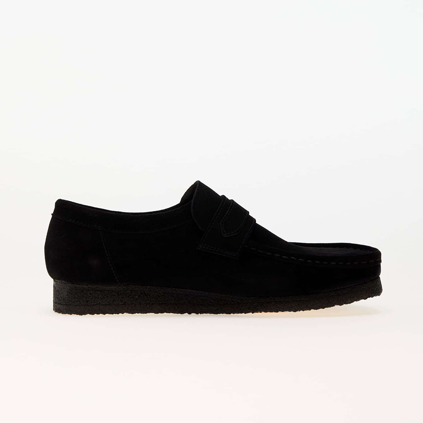 Wallabee Loafer Black Sde