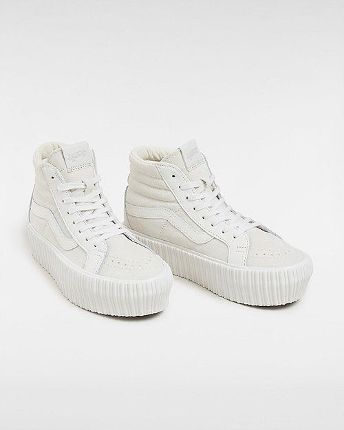 Premium Sk8-hi 38 Reissue Platform Shoes (lx Suede/leather Ivory) Women White, Size 2.5