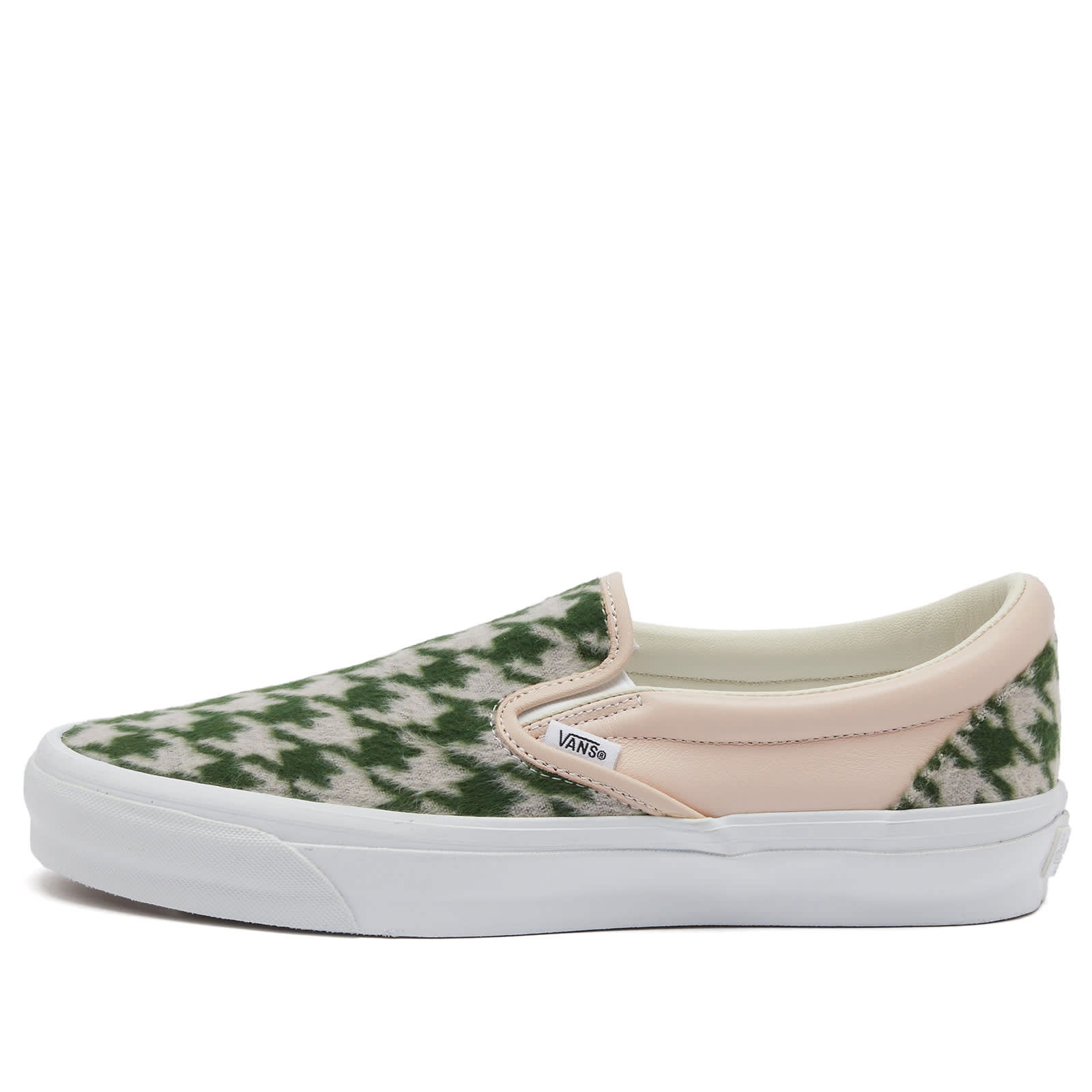 Men's Slip-On Reissue 98 in Lx Houndstooth Blush, Size UK 6 | END. Clothing