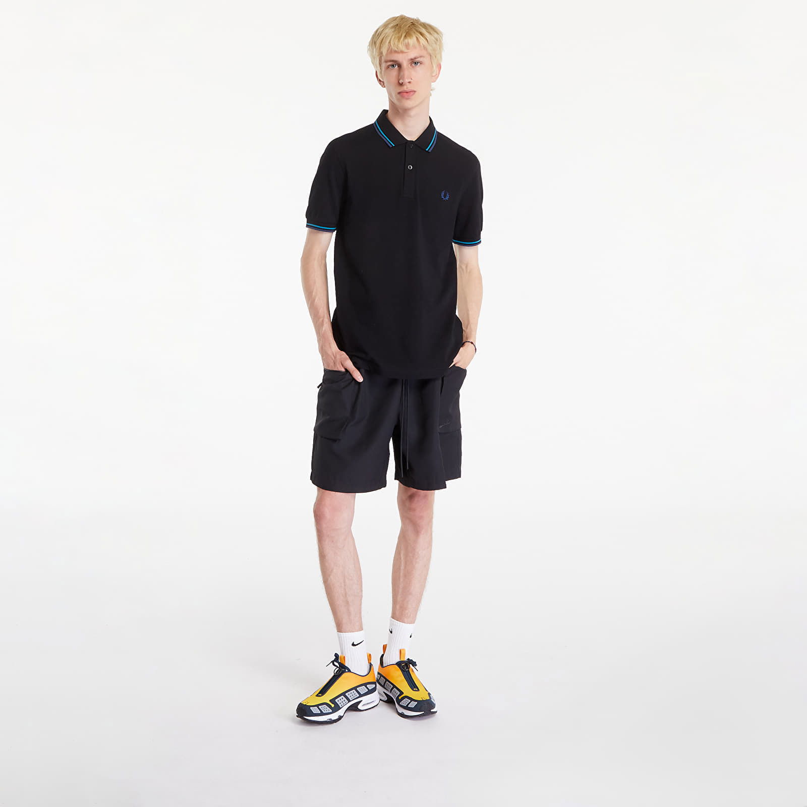 The Twin Tipped Polo T-Shirt Black/ Cybl/ Midnight Blue