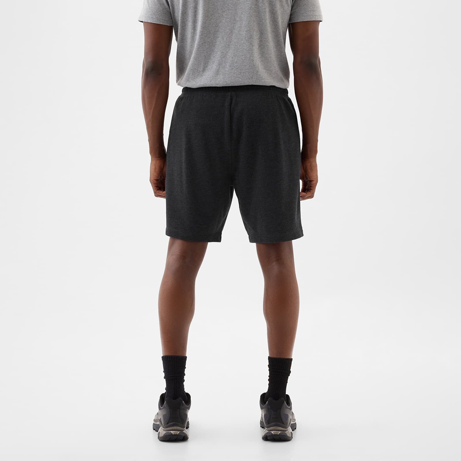 French Terry Logo Shorts B85 Charcoal Heather Grey