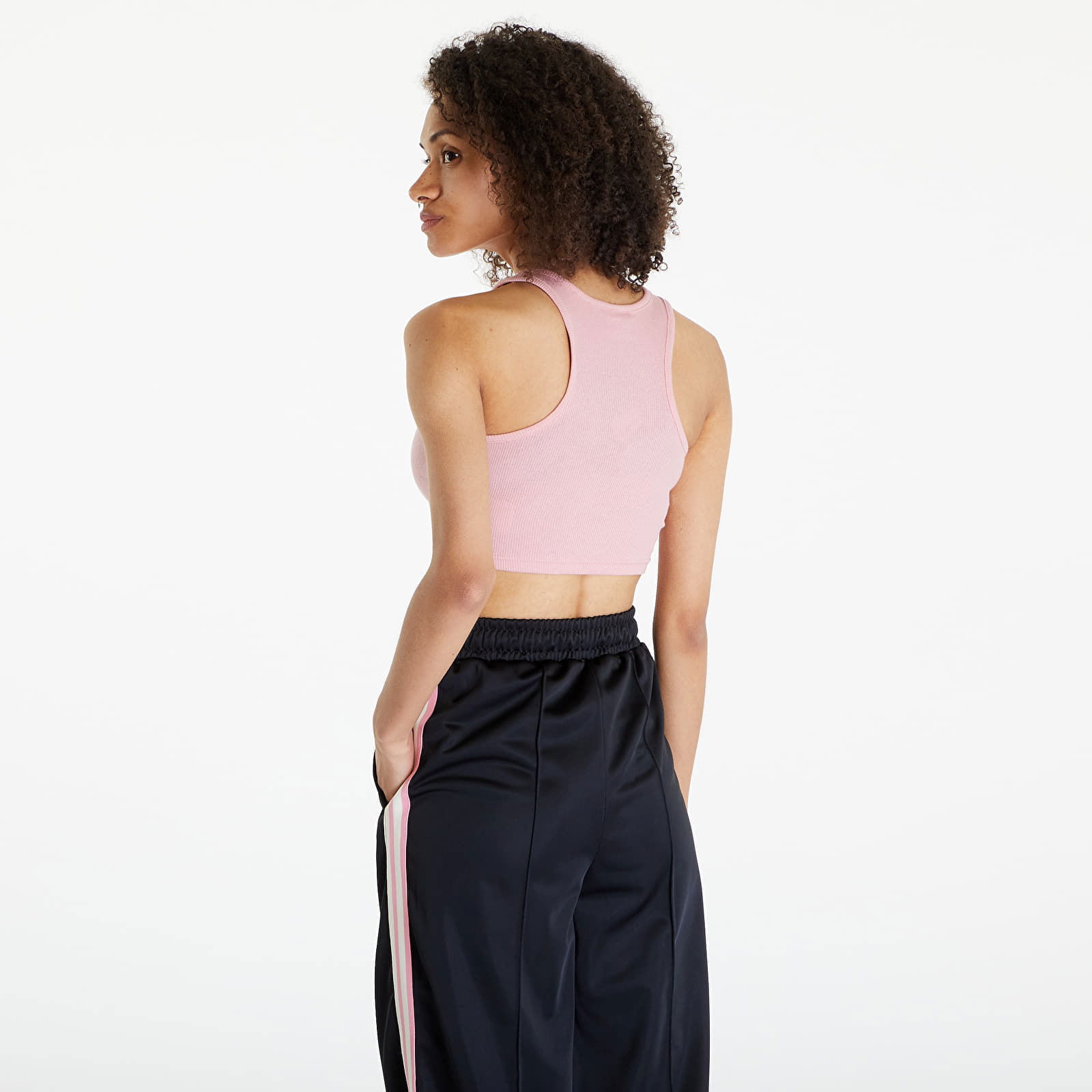 Top Ladies Cropped Rib Top 2-Pack Lemonadepink/ White