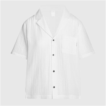 CALVIN KLEIN Textured Cotton-Gauze shirt 000QS7137E100