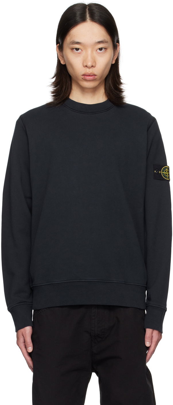 Navy Garment-Dyed Sweatshirt