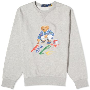 Polo by Ralph Lauren Painting Bear Crew Sweat "Andover Heather" 710853308029