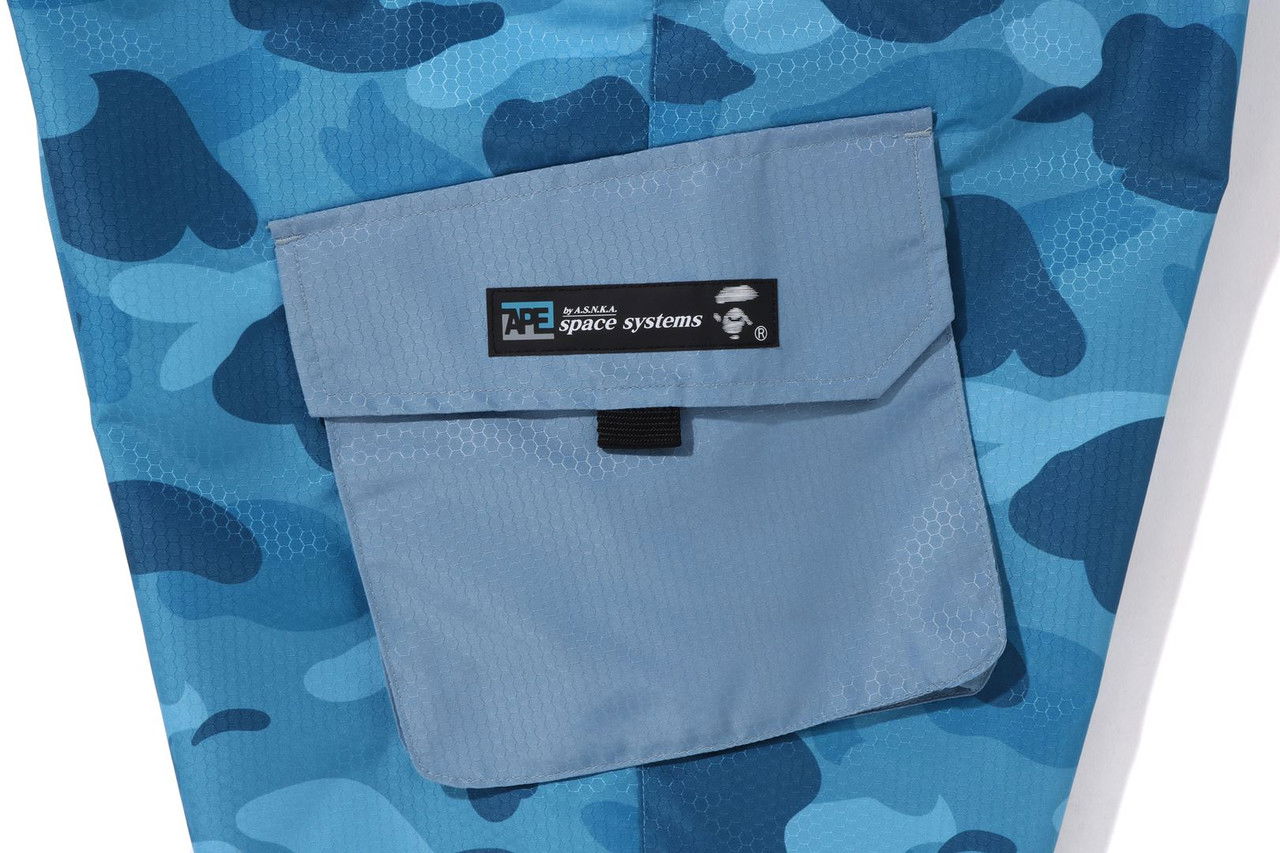 Bape Honeycomb Camo Cargo Shorts Blue