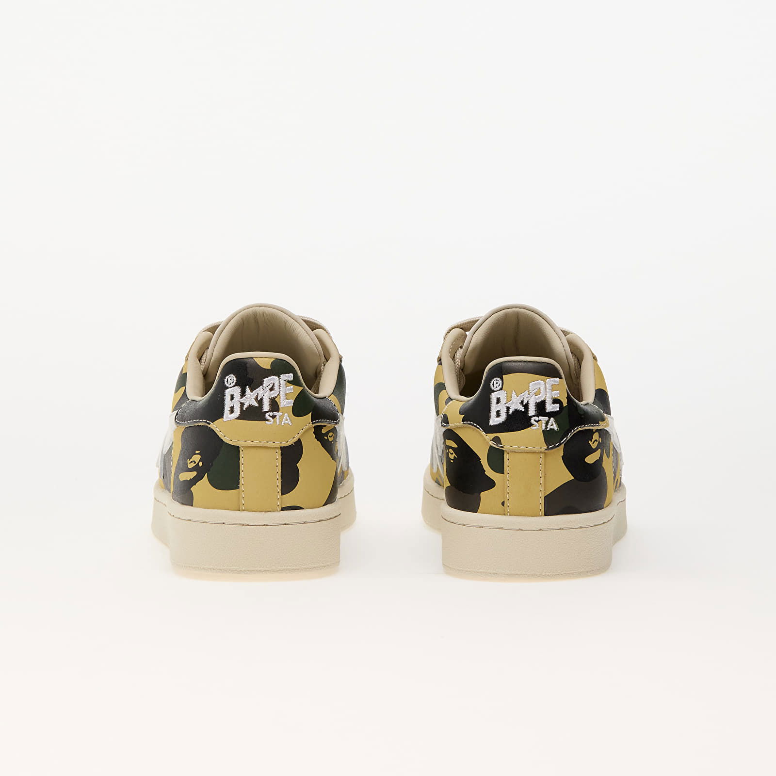 A BATHING APE Skull Sta 1St Camo Yellow