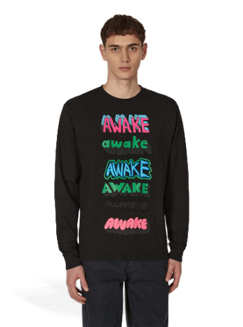 Awake NY Stefan Meier Printed Longsleeve T-Shirt AWK-FW22-TS004 BLA