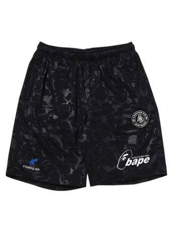 BAPE Soccer Game Shorts 1I80 153 002 BLACK