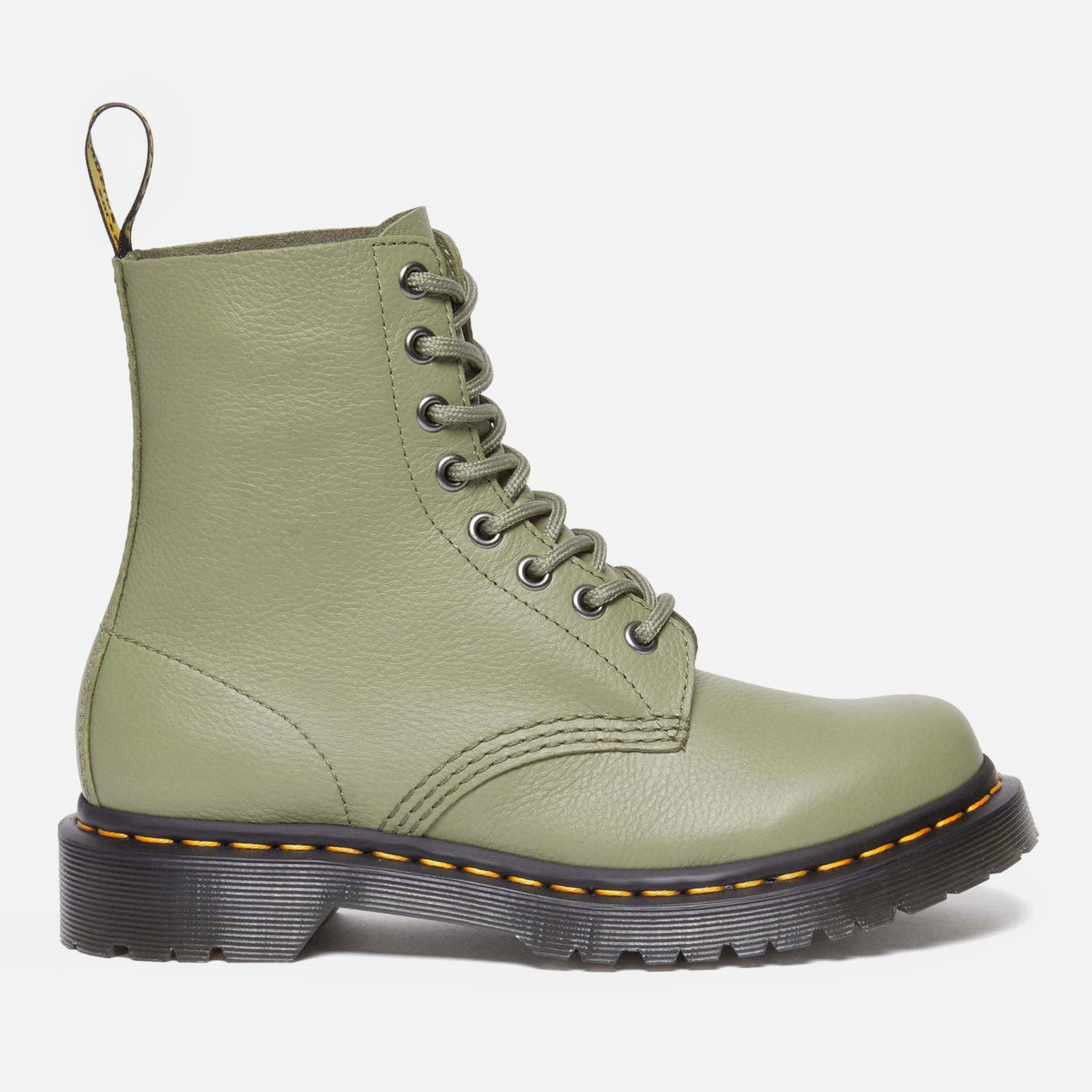 Dr. Martens 1460 Pascal Virginia Leather 8-Eye Boots - Muted Olive