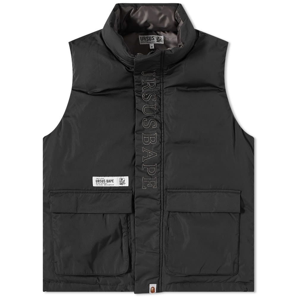 A Bathing Ape Men's Ursus Loose Fit Down Vest Black