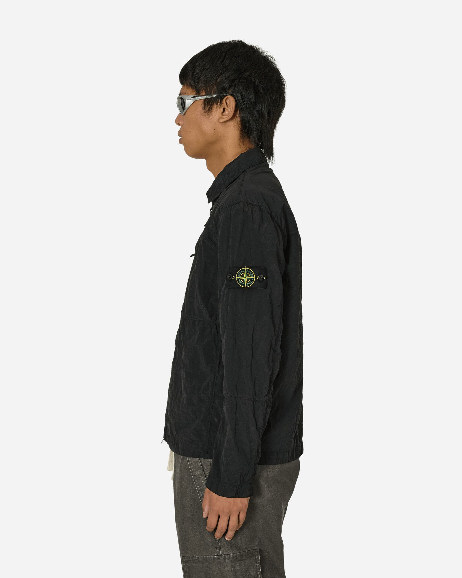 Nylon Metal Overshirt Black