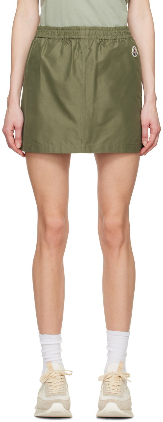 Green Flap Pocket Miniskirt