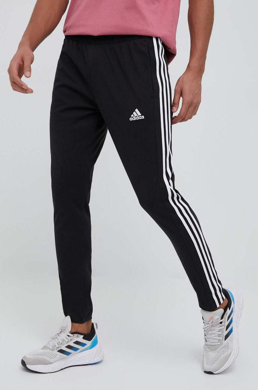 Essentials Single Jersey Tapered Open Hem 3-Stripes Joggers