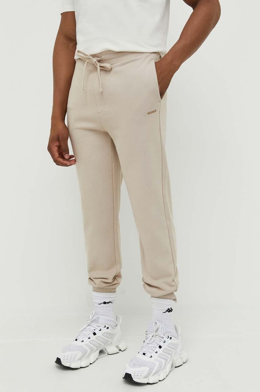 Cotton-Terry Tracksuit Bottoms with Logo Print