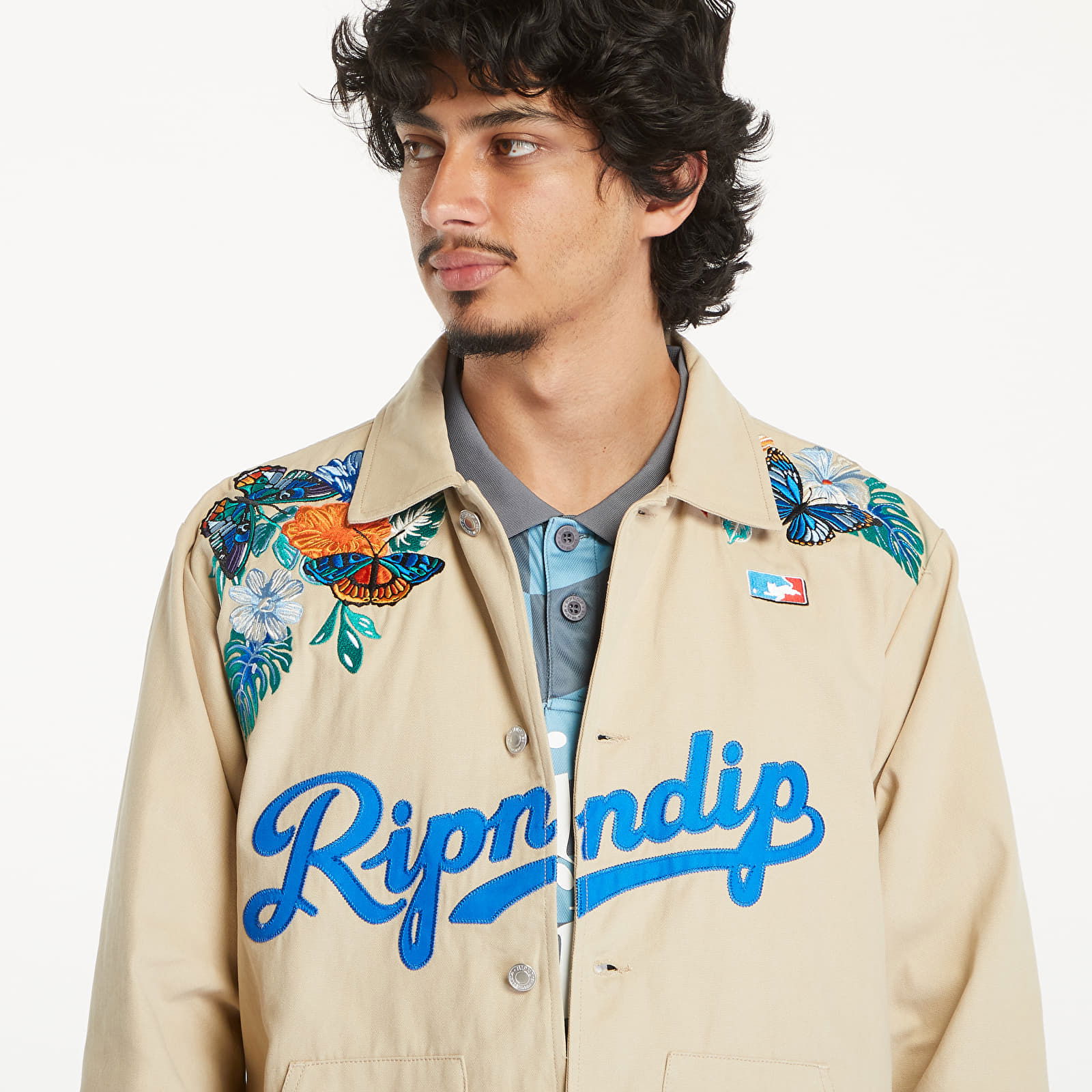 Los Twill Coaches Jacket Khaki