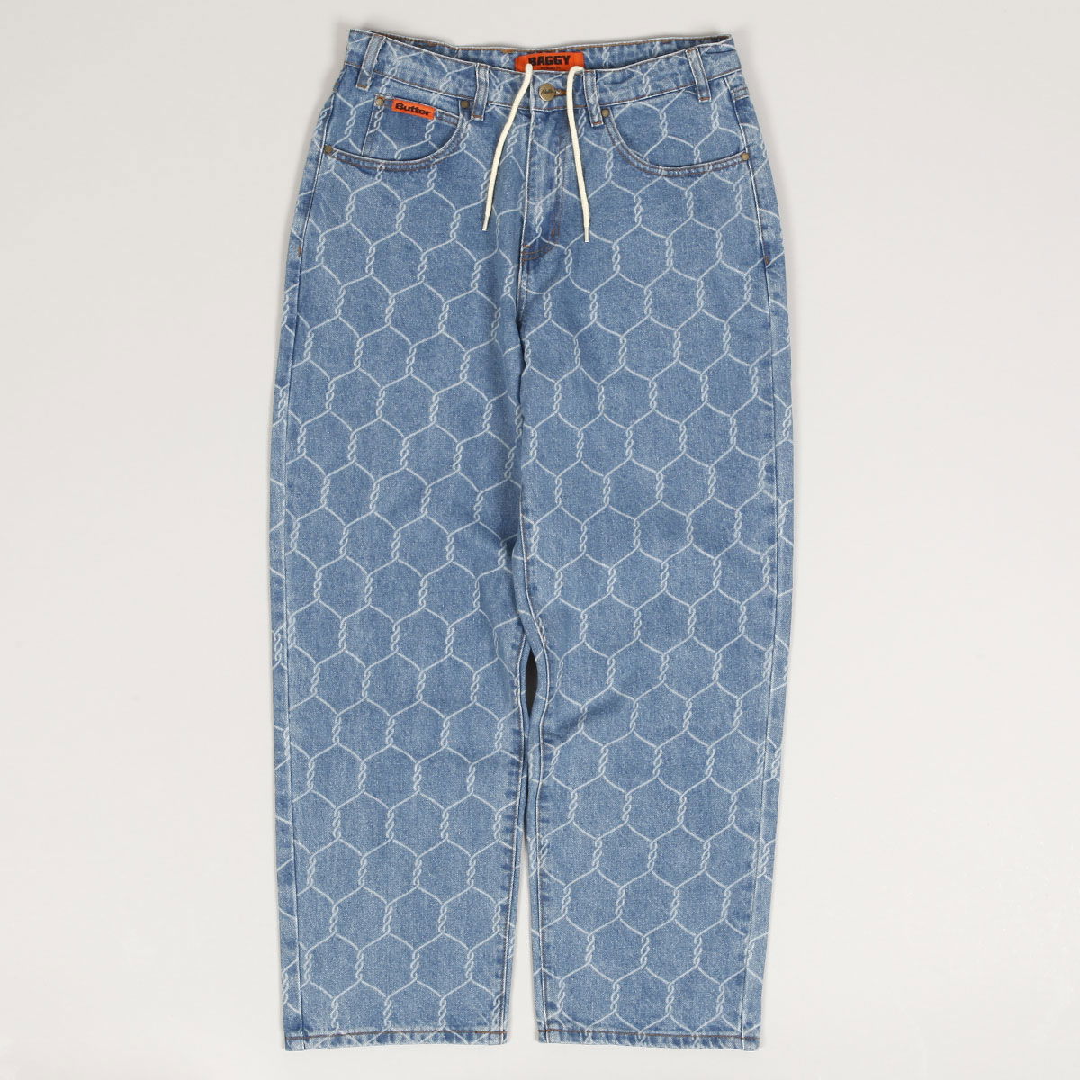 Chain Link Denim Pants "Wash Indigo"