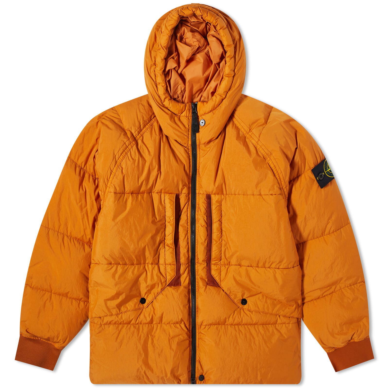 Crinkle Reps Hooded Down Jacket