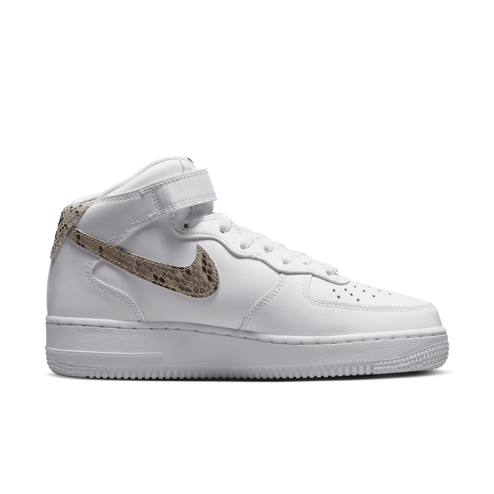 Air Force 1 '07 Mid White Snake Swoosh W
