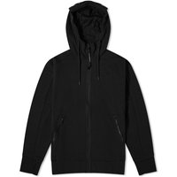 Diagonal Raised Fleece Goggle Zipped Hoodie