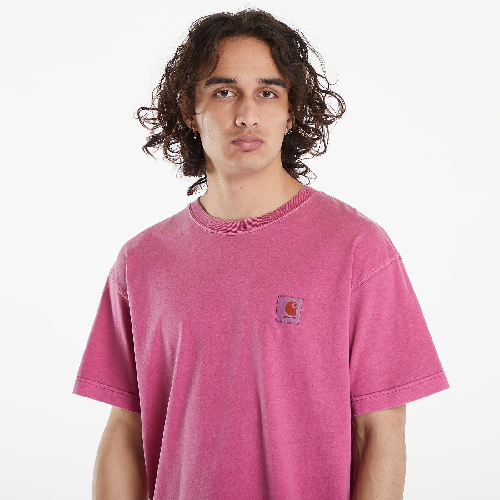 Nelson Short Sleeve T-Shirt UNISEX Magenta Garment Dyed