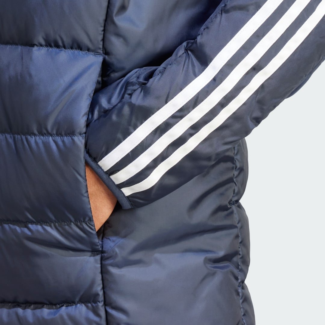 Essentials 3-Stripes Light Down Hooded